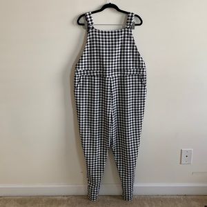Plaid overalls